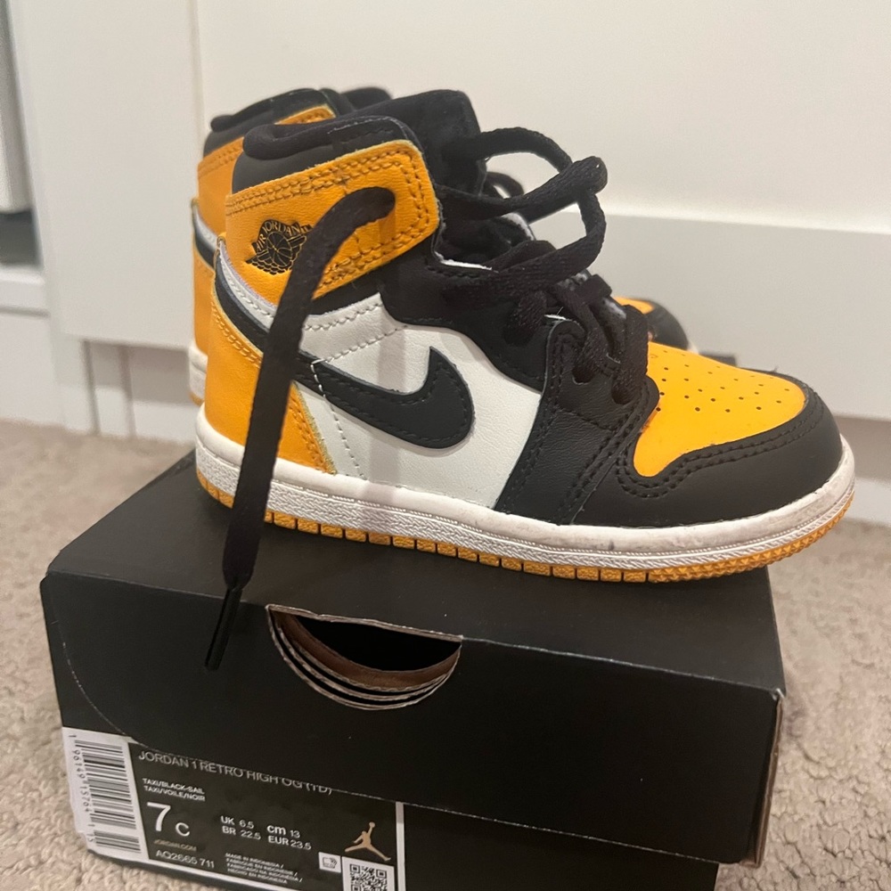 Yellow toddler Jordans